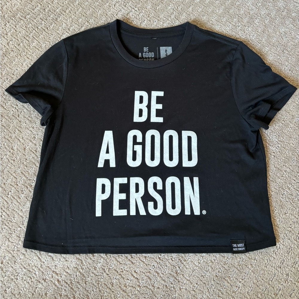 Be A Good Person Signature Crop Top